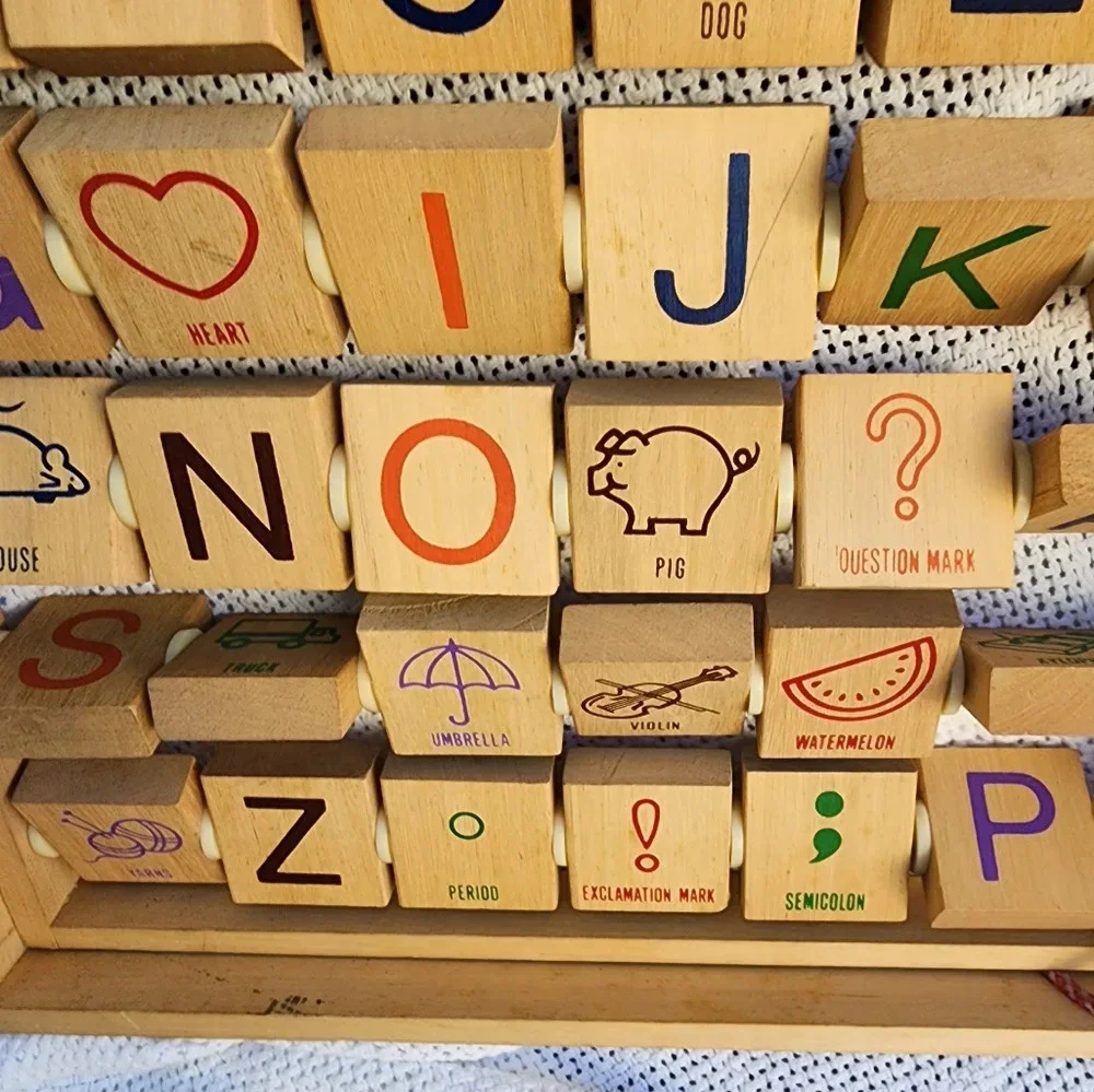 Vintage‎ Woodblock Alphabet learning game